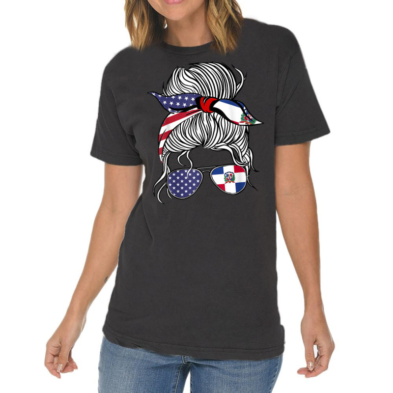 American Dominican Republic Patriot Flag Women Girl Grown T Shirt Vintage T-Shirt by hustonfkobar3 | Artistshot