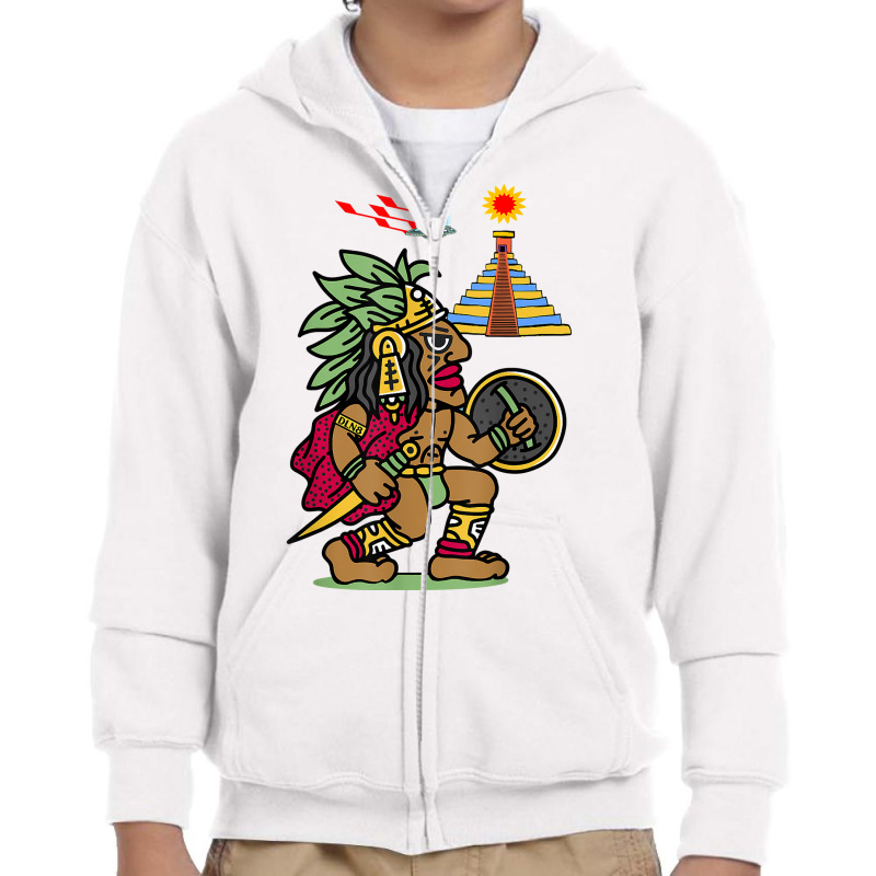 Ancient Aztec Warrior Dln8 Aliens At Tenochtitlan T Shirt Youth Zipper Hoodie by rostinoko | Artistshot