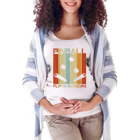 Pinball Funny Retro Vintage Arcade Game Machine Lover Gift T Shirt Maternity Scoop Neck T-shirt | Artistshot