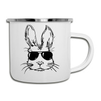 Bunny Face With Sunglasses Easter Day For Boys Men Kids Camper Cup | Artistshot