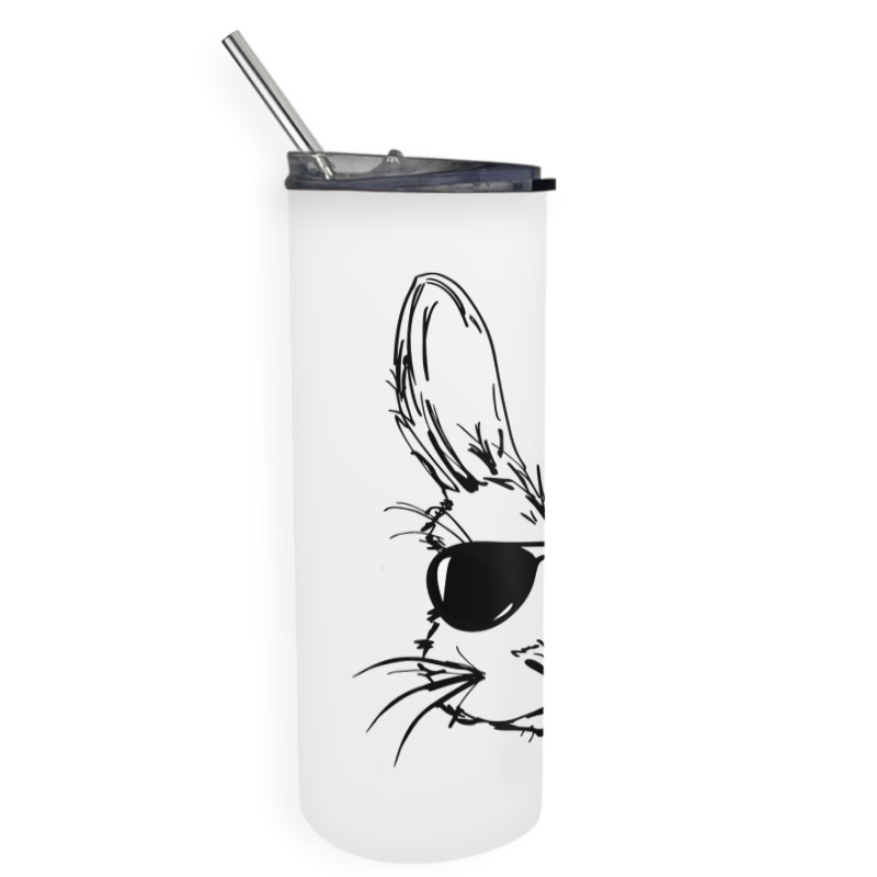 Bunny Face With Sunglasses Easter Day For Boys Men Kids Skinny Tumbler by bakien89 | Artistshot