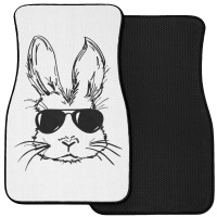 Bunny Face With Sunglasses Easter Day For Boys Men Kids Front Car Mat | Artistshot