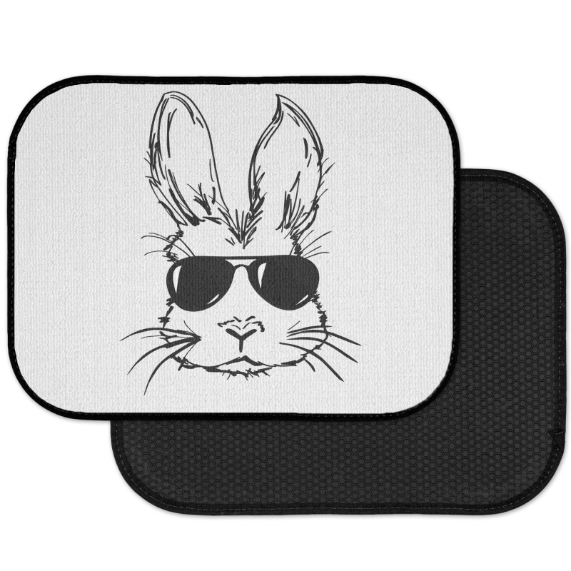 Bunny Face With Sunglasses Easter Day For Boys Men Kids Rear Car Mat by bakien89 | Artistshot