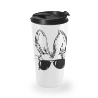 Bunny Face With Sunglasses Easter Day For Boys Men Kids Travel Mug | Artistshot