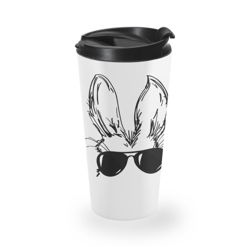 Bunny Face With Sunglasses Easter Day For Boys Men Kids Travel Mug by bakien89 | Artistshot