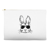 Bunny Face With Sunglasses Easter Day For Boys Men Kids Accessory Pouches | Artistshot