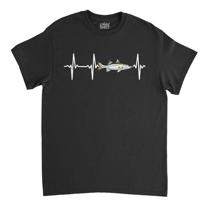 Snook Heartbeat For Saltwater Fish Fishing Lovers T Shirt Classic T-shirt by CrespinoEllawyn | Artistshot