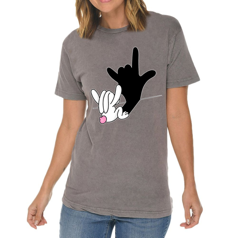 Bunny Reflection I Love You Hand Sign Language Asl Easter T Shirt Vintage T-Shirt by bakien89 | Artistshot