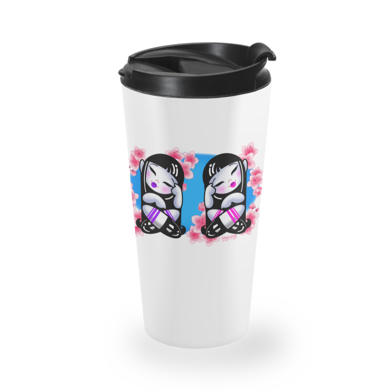 Cherry Blossom Twins Travel Mug | Artistshot