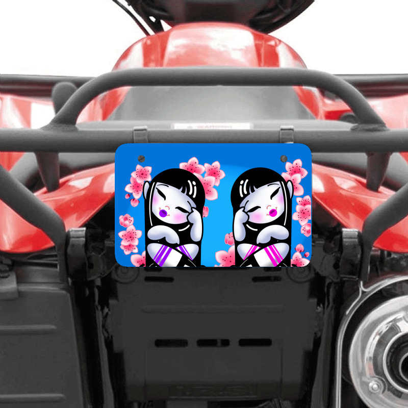 Cherry Blossom Twins Atv License Plate | Artistshot