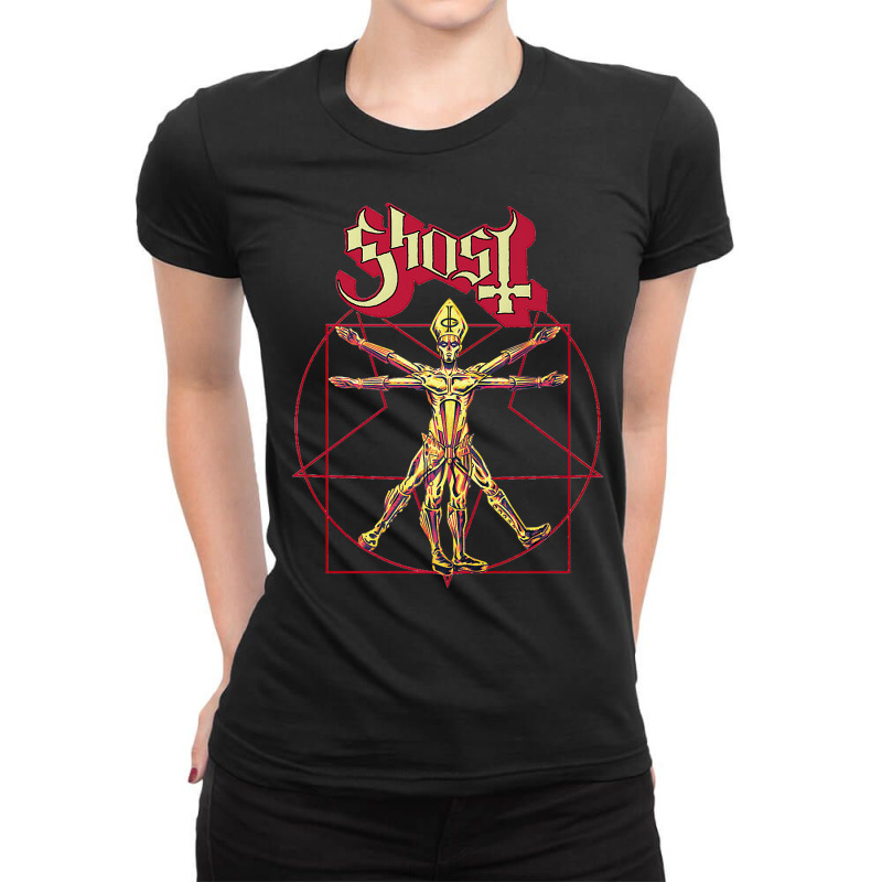 Ghost – Red Popestar Man Premium T Shirt Ladies Fitted T-Shirt by jaiahlowes | Artistshot