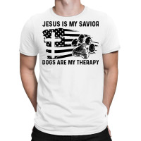 Christian Jesus Is My Savior Dogs Are My Therapy 404 Bibble Jesus T-shirt | Artistshot