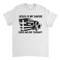 Christian Jesus Is My Savior Dogs Are My Therapy 404 Bibble Jesus Classic T-shirt | Artistshot