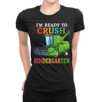 Kids Combine Harvester Back To School I'm Ready To Crush T Shirt Ladies Fitted T-shirt | Artistshot