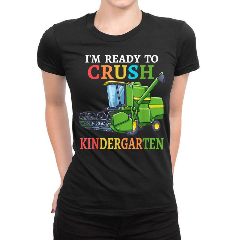 Kids Combine Harvester Back To School I'm Ready To Crush T Shirt Ladies Fitted T-Shirt by peersodshamiw8 | Artistshot