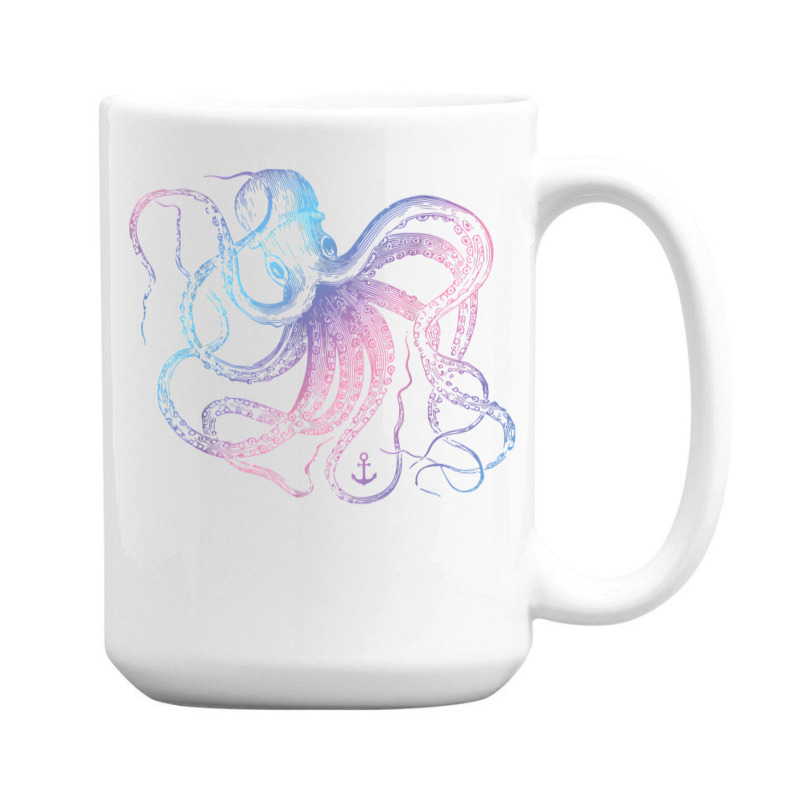 Octopus Shirt Cool Vintage Marine Biologist Ocean Sea Life 1 T Shirt 15 Oz Coffee Mug | Artistshot