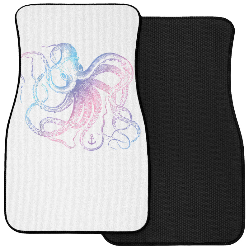 Octopus Shirt Cool Vintage Marine Biologist Ocean Sea Life 1 T Shirt Front Car Mat | Artistshot