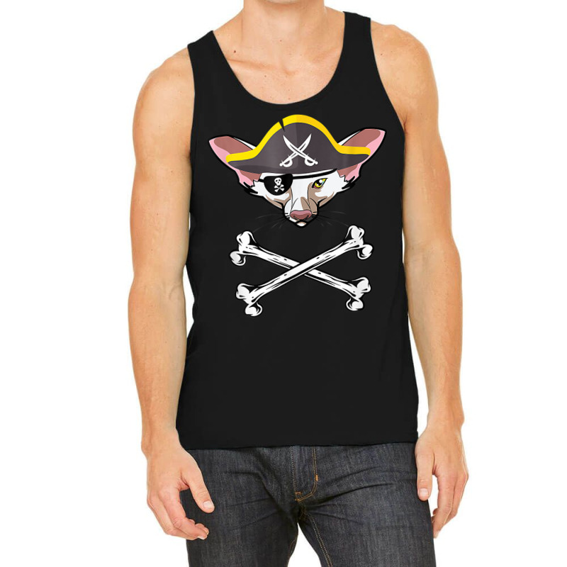 Pirate Cat Oriental Shorthair Mom Funny Halloween Cat Costum T Shirt Tank Top | Artistshot