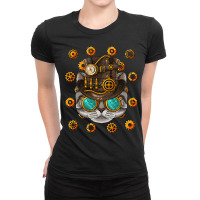 Steampunk American Shorthair T  Shirt Steampunk American Shorthair Cat Ladies Fitted T-shirt | Artistshot