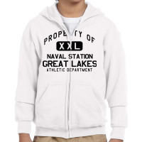 Property Of Naval Station Great Lakes Athletic Department T Shirt Youth Zipper Hoodie | Artistshot