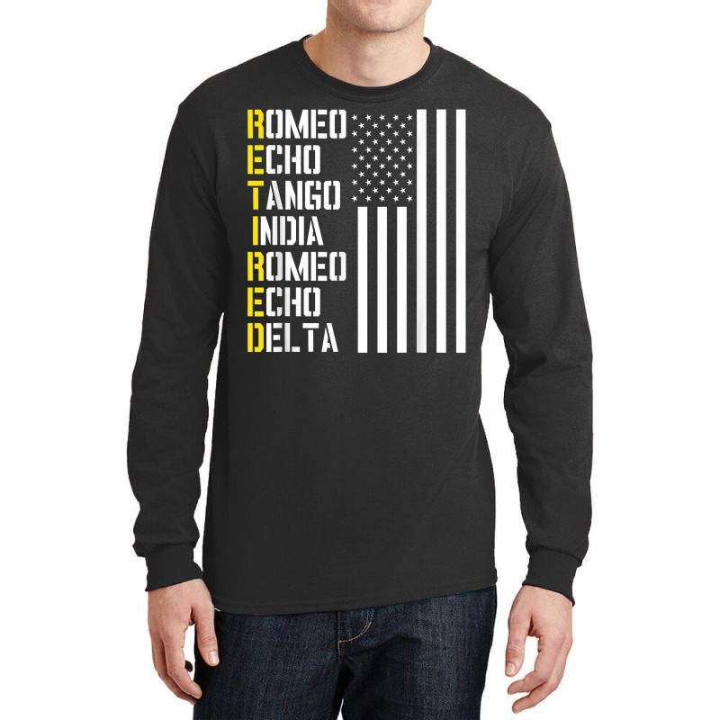 Military, Police, Pilot Retirement Design Phonetic Alphabet T Shirt Long Sleeve Shirts | Artistshot