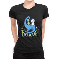 Alien Unicorn And Nessie Ladies Fitted T-shirt | Artistshot