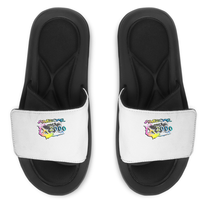 Awesome Since 2000. Wakeboard Lifestyle T Shirt Slide Sandal | Artistshot