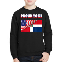 Proud To Be Dominican And American Flag July 4th T Shirt Youth Sweatshirt | Artistshot