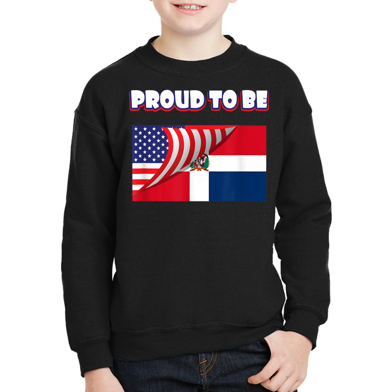 Proud To Be Dominican And American Flag July 4th T Shirt Youth Sweatshirt by kalerttjay | Artistshot