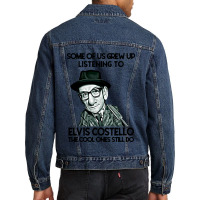 Retro Cartoon  Record Producer Gifts Men Men Denim Jacket | Artistshot