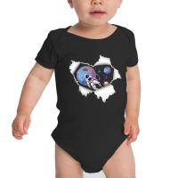 Torn Paper Technology Space Astronaut Baby Bodysuit | Artistshot