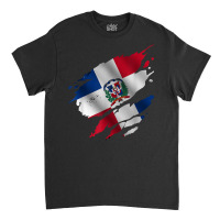 Proud Dominican Root  Torn Ripped Dominica Flag T Shirt Classic T-shirt | Artistshot