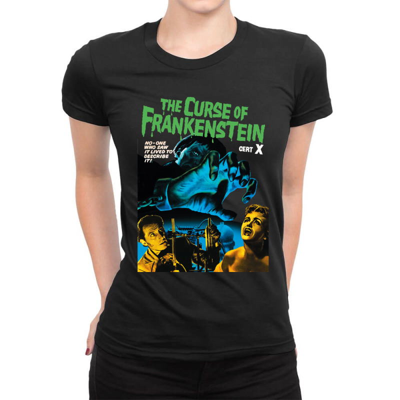 The Curse Of Frankenstein Lover Gifts Ladies Fitted T-Shirt by ArtistConner | Artistshot