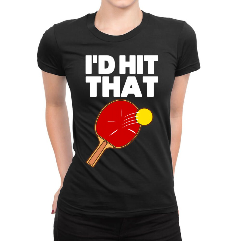 Cool Table Tennis Design For Men Women Game Ping Pong Lovers T Shirt Ladies Fitted T-Shirt by bakien89 | Artistshot