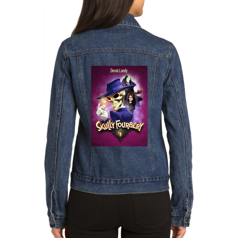 Graphic Skulduggery Vintage Retro Ladies Denim Jacket by ArtistConner | Artistshot