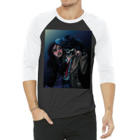 My Favorite People Skulduggery Painting 3/4 Sleeve Shirt | Artistshot