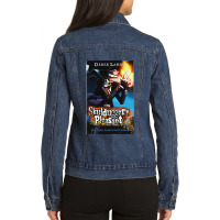 Vintage Retro Skulduggery Painting Ladies Denim Jacket | Artistshot