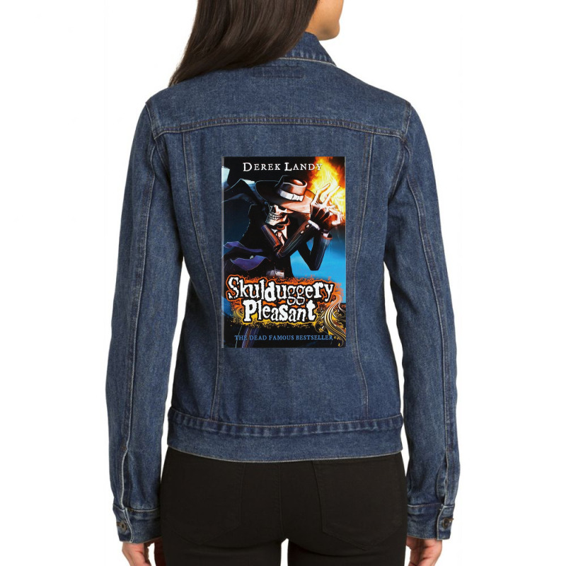 Vintage Retro Skulduggery Painting Ladies Denim Jacket by ArtistConner | Artistshot