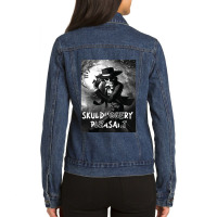 Vintage Retro Skulduggery Poster Ladies Denim Jacket | Artistshot