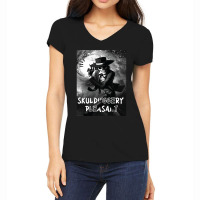 Vintage Retro Skulduggery Poster Women's V-neck T-shirt | Artistshot