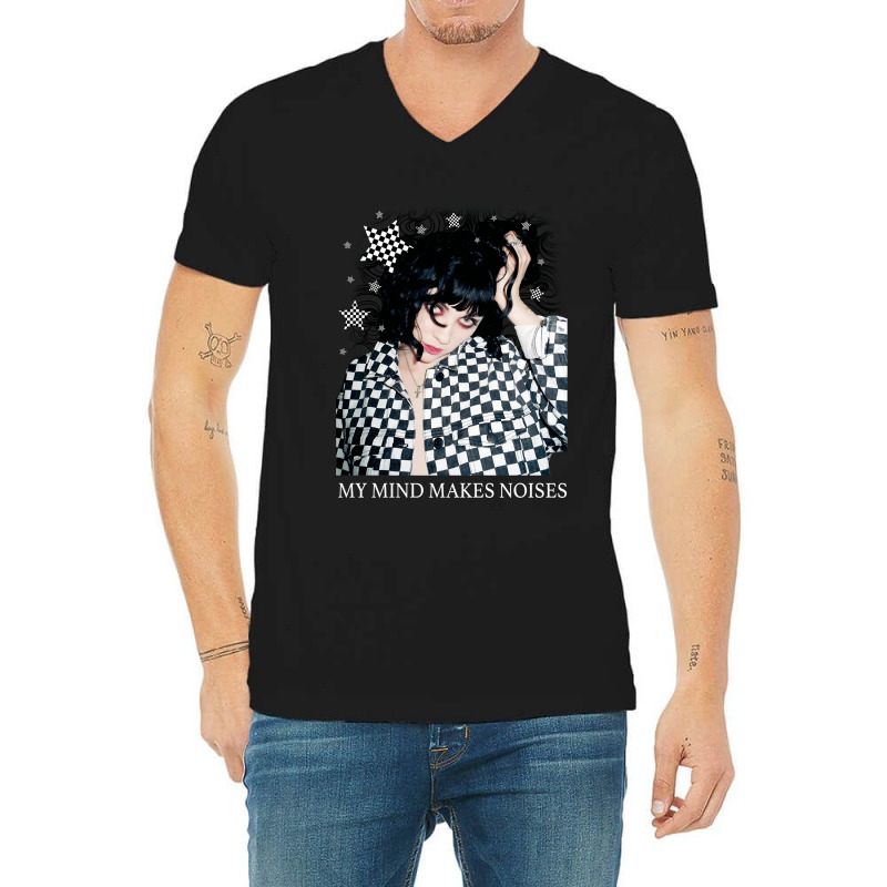 Pale Waves Heather Black And White Vintage V-neck Tee | Artistshot