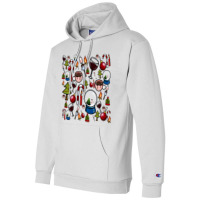 Christmas Santa Claus Pattern Champion Hoodie | Artistshot