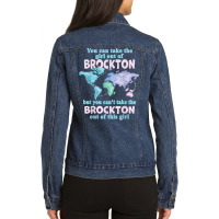 Women From Brockton   Girl From Brockton Massachusetts T Shirt Ladies Denim Jacket | Artistshot