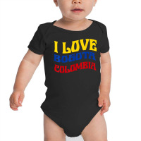 I Love Bogota Colombia Flag Map Colombian Pride Camiseta T Shirt Baby Bodysuit | Artistshot