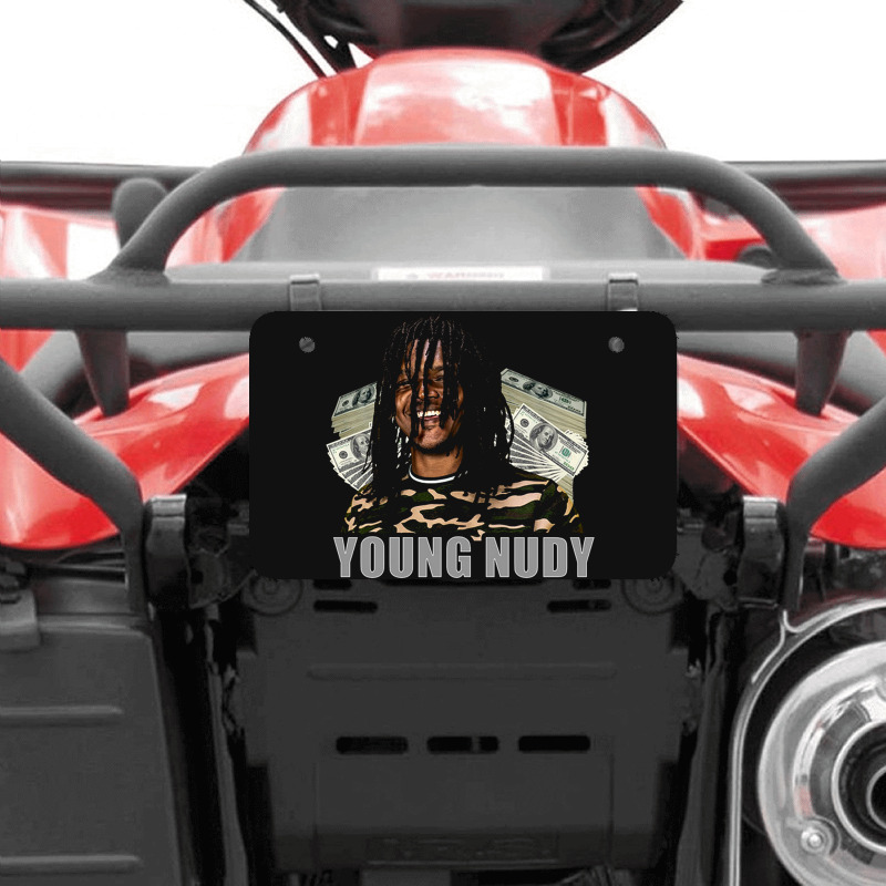 Nudy Dollar Graphic Atv License Plate | Artistshot