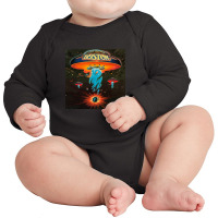 Boston Tribute,rockclockcollection,great,wall,music,perfect,for Dad,fo Long Sleeve Baby Bodysuit | Artistshot