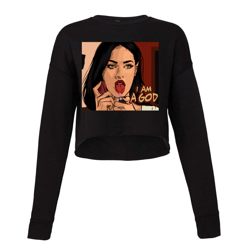 Vintage Graphic  Mortuary Films Characters My Favorite People Cropped Sweater by Artist-Joselyn | Artistshot