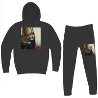 The Milkmaid By Vermeer Art Long Sleeve T Shirt Hoodie & Jogger Set | Artistshot