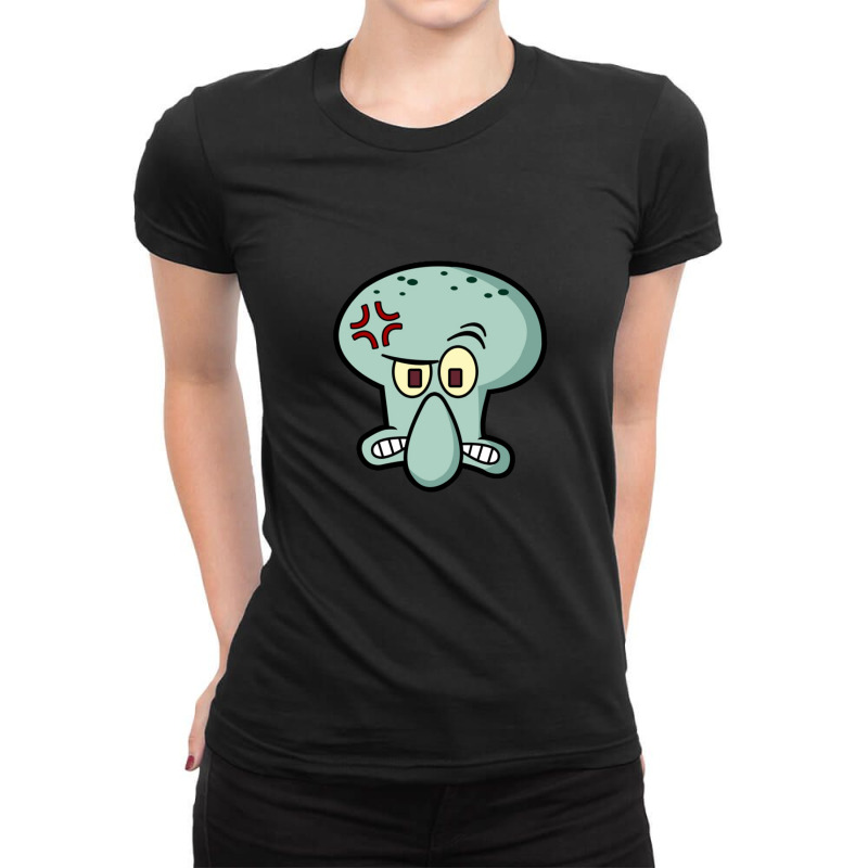 Angry Squid Face Ladies Fitted T-Shirt by BLACKSTONE | Artistshot