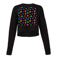 Colorful Marijuana Cropped Sweater | Artistshot